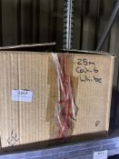 *Box of Eight 25m White Cat 6 Cables