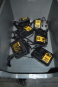 *Six Dewalt DCB115XR L-Ion Chargers with EU Plugs