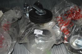 *Set of Four Facom Galvanised Wheels with Rubber Tyres