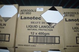 *Two Boxes of 12x Lanotec Liquid Lanoline Natural Protection Heavy Duty Spray Lubricant