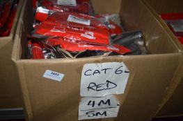 *Box of 4m to 5m Red Cat 6 Patch Cables