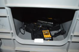 *Six Dewalt DC81104 12/18v XR L-Ion Battery Chargers with 13a UK Plugs