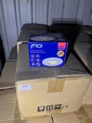 *Nine Boxes of 12 TCP Chrome Fire Rated IP LED Downlights