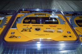 *Four Dewalt 210mm x 30mm 24 Tooth Circular Saw Blades