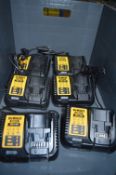 *Six Dewalt DCB115XR L-Ion Chargers with EU Plugs
