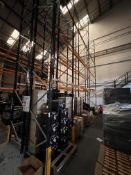 *Three Bays of Heavy Duty Pallet Racking Comprising Four Uprights, Twelve 270cm Beams, and Four 1m