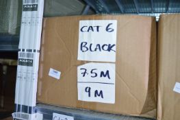 *Box of 7.5m to 9m Black Cat 6 Patch Cables