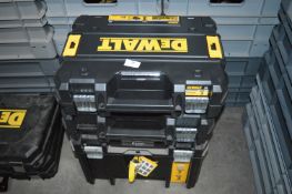 *Three Stackable Dewalt Toolboxes