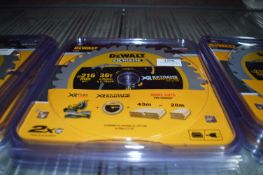 *Three Dewalt 216mm x 30mm 36 Tooth TCT Saw Blades