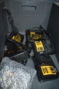 *Six Dewalt DCB115XR L-Ion Chargers with EU Plugs