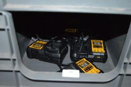 *Six Dewalt DC81104 12/18v XR L-Ion Battery Chargers with 13a UK Plugs