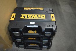 *Three Dewalt Stackable Toolboxes