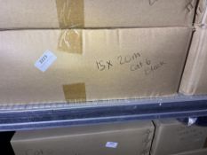 *Box of Fifteen 20m Black Cat 6 Cables