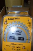 *Eight Packs of Two Dewalt BT90270-QZ 165x20mm Circular Saw Blades 24 and 36 Teeth