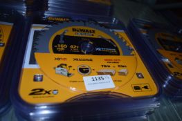 *Six Dewalt 165mm x 20mm 42 Tooth TCT Saw Blades