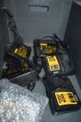 *Six Dewalt DCB115XR L-Ion Chargers with EU Plugs