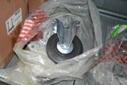 *Set of Four Facom Galvanised Wheels with Rubber Tyres
