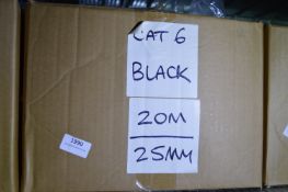 *Box of 20m to 25m Black Cat 6 Patch Cables