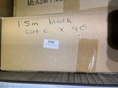 *Box of Ninety 1.5m Black Cat 6 Cables