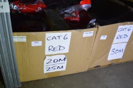 *Box of 20m to 25m Red Cat 6 Patch Cables