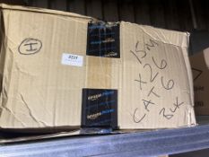 *Box of Nineteen 15m Black Cat 6 Cables