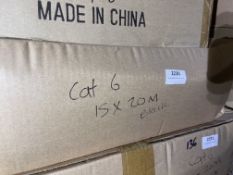 *Box of Fifteen 20m Black Cat 6 Cables