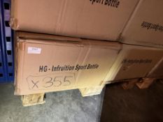 *Six Boxes of Twenty-Five Triton Red 700ml Water Bottles with Fruit Infusers