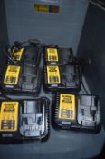 *Six Dewalt DCB115XR L-Ion Chargers with EU Plugs