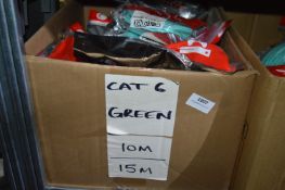 *Box of 10m to 15m Green Cat 6 Patch Cables