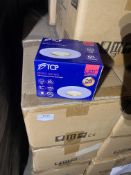 *Twelve Boxes of 12 TCP Chrome Fire Rated IP LED Downlights