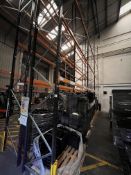 *Three Bays of Heavy Duty Pallet Racking ~8m tall 270x90cm Comprising Four Uprights and Eighteen