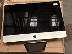 *21.5” Apple Computer (spec and passwords unknown, no keyboard or mouse)