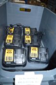 *Six Dewalt DCB115XR L-Ion Chargers with EU Plugs
