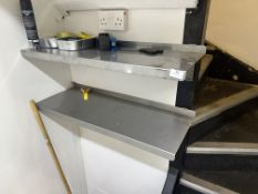 *Two Stainless Steel Wall Shelves 80x30cm