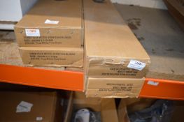 Two 35mm Faux Wood Venetian Blinds 690x1150mm and Two 35mm Faux Wood Venetian Blinds 990x720mm