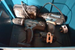 *Two Makita Drills - No Batteries, 1 Charger