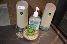 *2 Air Wick Dispensers and Artificial Plant Display Bowl.