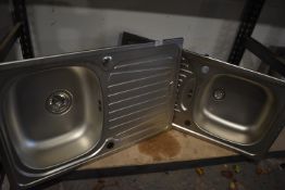 *Two Stainless Steel One Bowl Sink