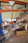 Contents of Shelves to Include Vacuum Cleaner, Foot Pump, Sander, etc.