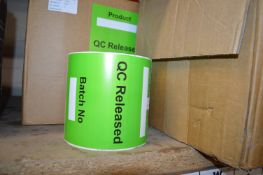 *Eleven Boxes QC Release Batch Number Stickers