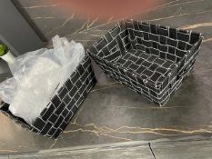 *x2 Fabric Woven Style Baskets (Includes Fixings).