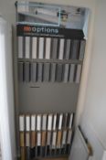 *Display Stand of Laminate Work Surface Samples.