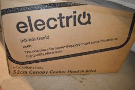 *52cm Canopy Cooker Hood in Black