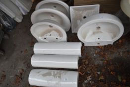 * Five Sink Tops with Pedestal