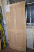 *Four Panel Oak Veneer Internal Fire Door 1981mm x