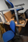 *Two L Shaped Desk, Three Office Swivel Chair & To