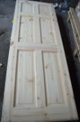 *Six Panel Knotty Pine Internal Door 2040mm x 726m
