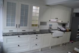 *Kitchen Side Display Unit to include Glass Doors, Granite Worktop & Butler/Belfast Sink (Contents