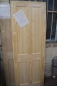 *Four Panel Clear Pine Fire Internal Door 2040mm x