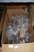 Assorted Wine Glasses etc